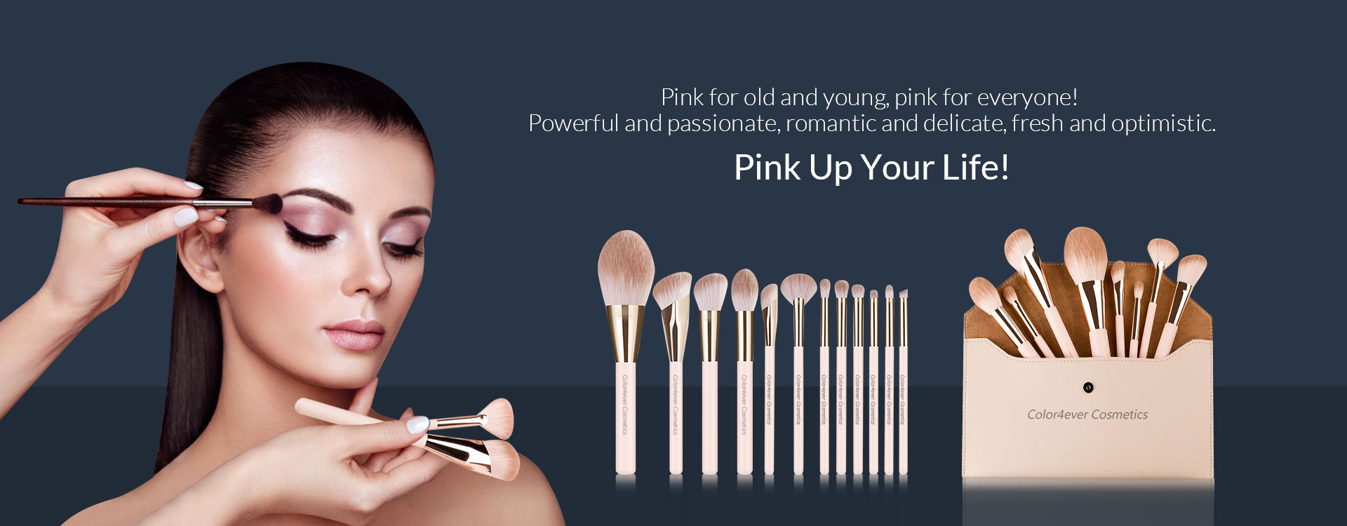 Hot selling Pink 12pc Brush set