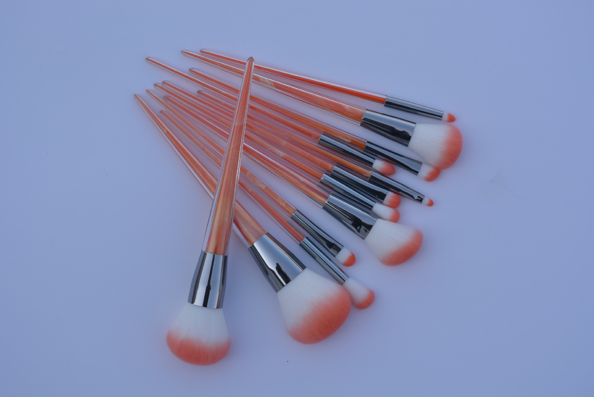 12pc Makeup Brush Set- Redish Pink