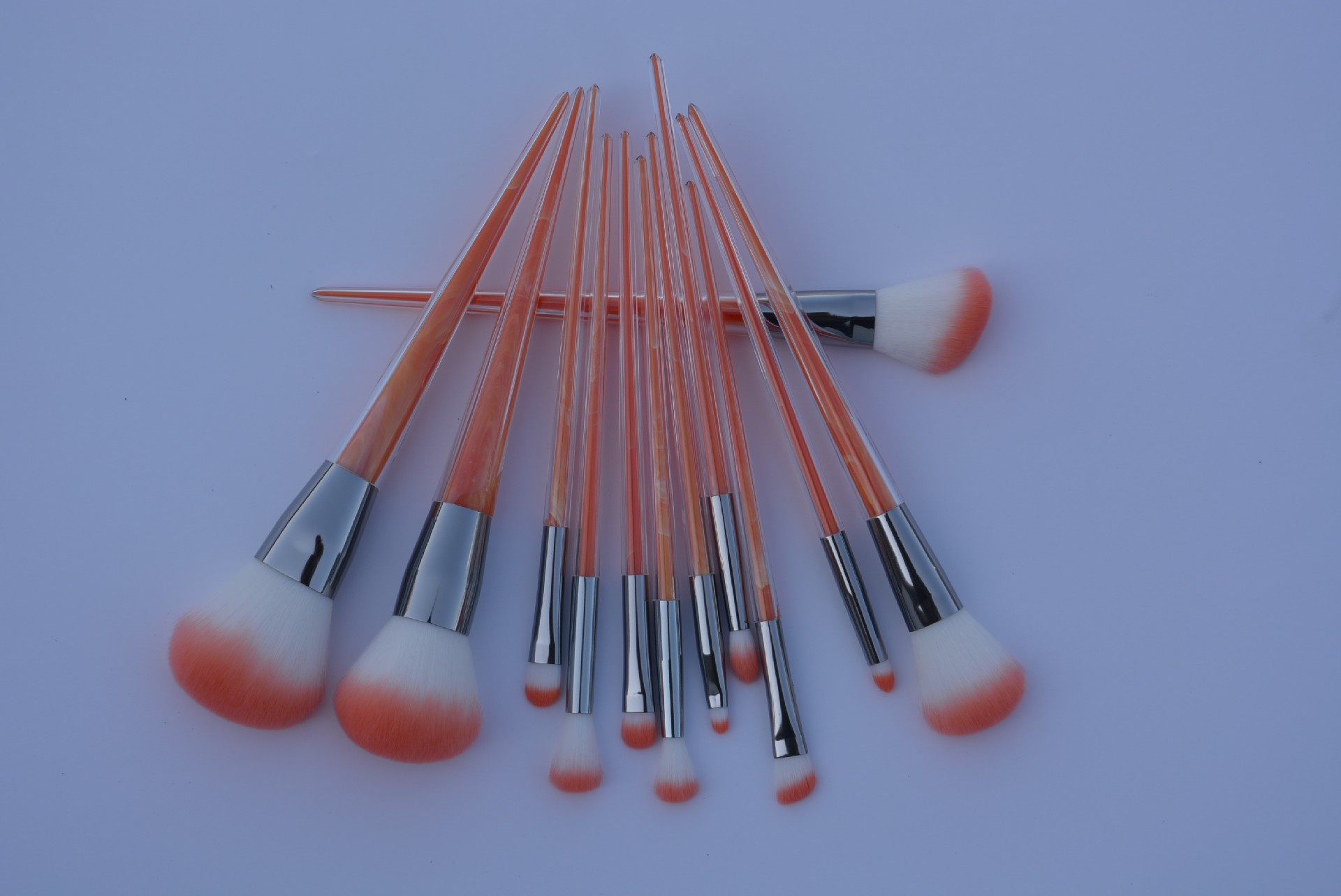 12pc Makeup Brush Set- Redish Pink